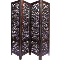Folding wood screen