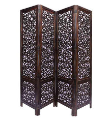 Folding wood screen