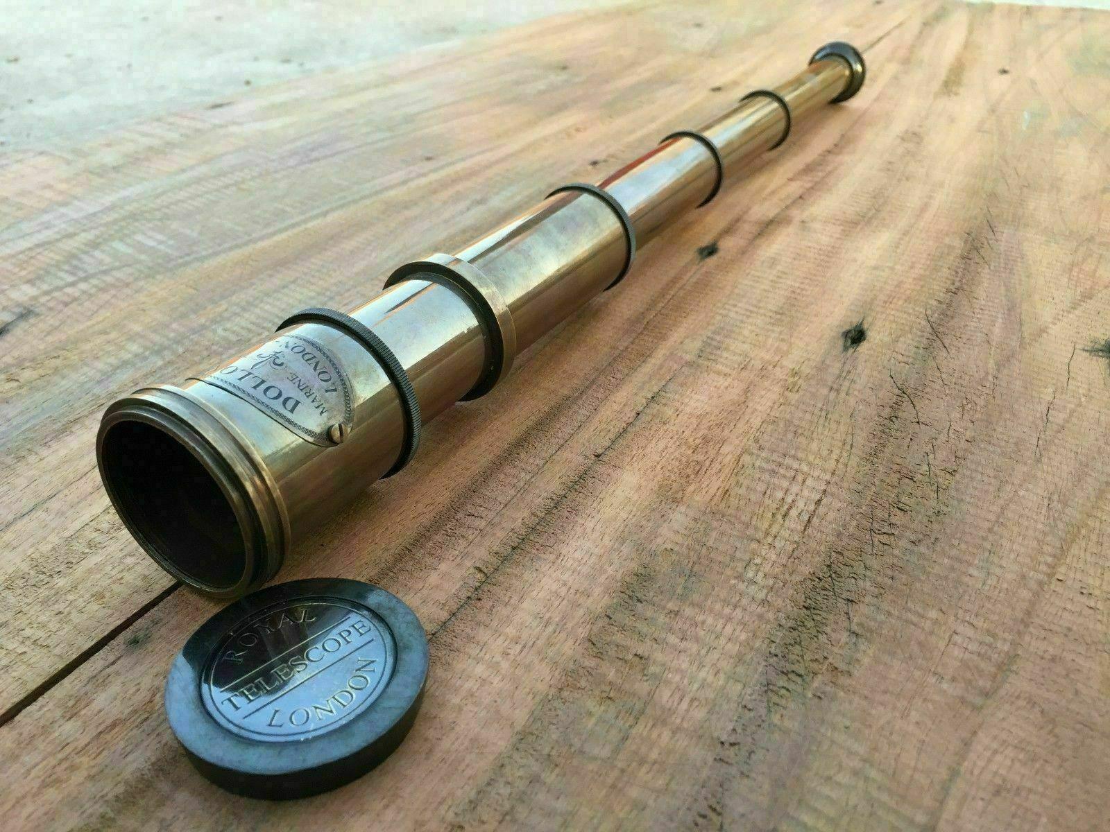 MARITIME TELESCOPE MARINE ANTIQUE BRASS PIRATE SPYGLASS VINTAGE SCOPE HANDMADE - WoodenTwist
