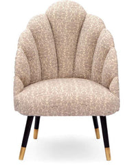 Mango Wood Peacock Chair In Cotton Grey Colour - WoodenTwist