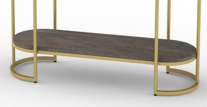 Modern Luxurious Console Table with White Marble Top