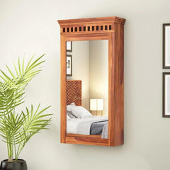 Solid Sheesham Wood Wall Mount Dressing Table - WoodenTwist