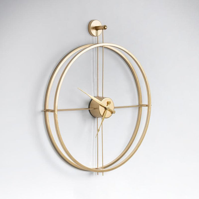 Gold Round Wall Clock - WoodenTwist