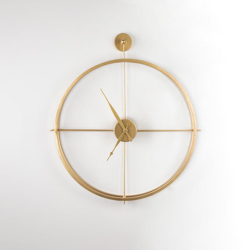 Gold Round Wall Clock - WoodenTwist