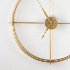 Gold Round Wall Clock - WoodenTwist