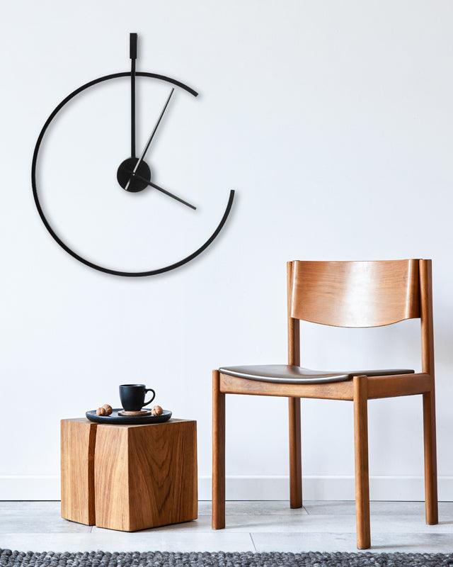 Black Metallic Wall Clock - WoodenTwist