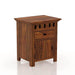 Wooden Handmade Sheesham Bed Side Table With 1 Drawer And 1 Door (Kuber) - WoodenTwist