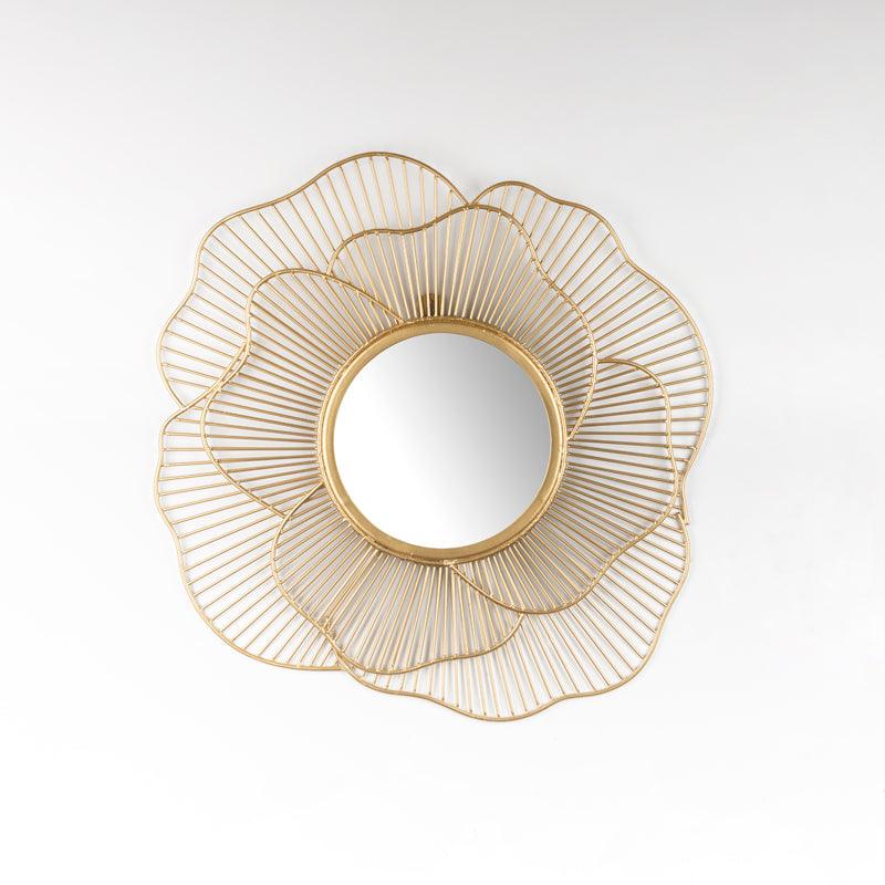 Lotus Flower Gold Mirror - WoodenTwist