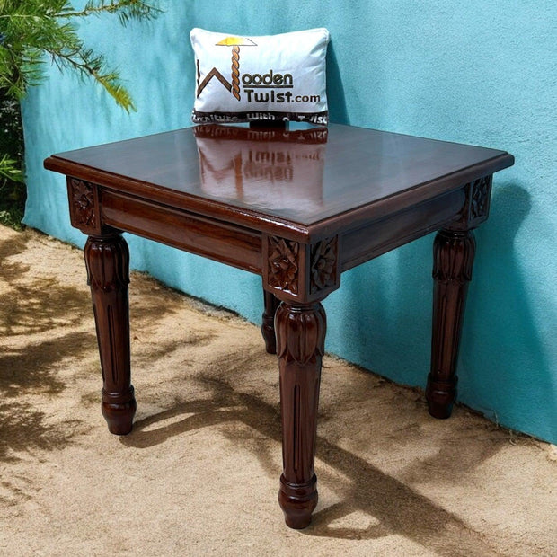 Carved Bed Side Table
