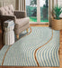 Hand Tufted Canyan Sky Blue Color Carpet - WoodenTwist