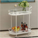 Luxurious Bar Cart with White Marble Top