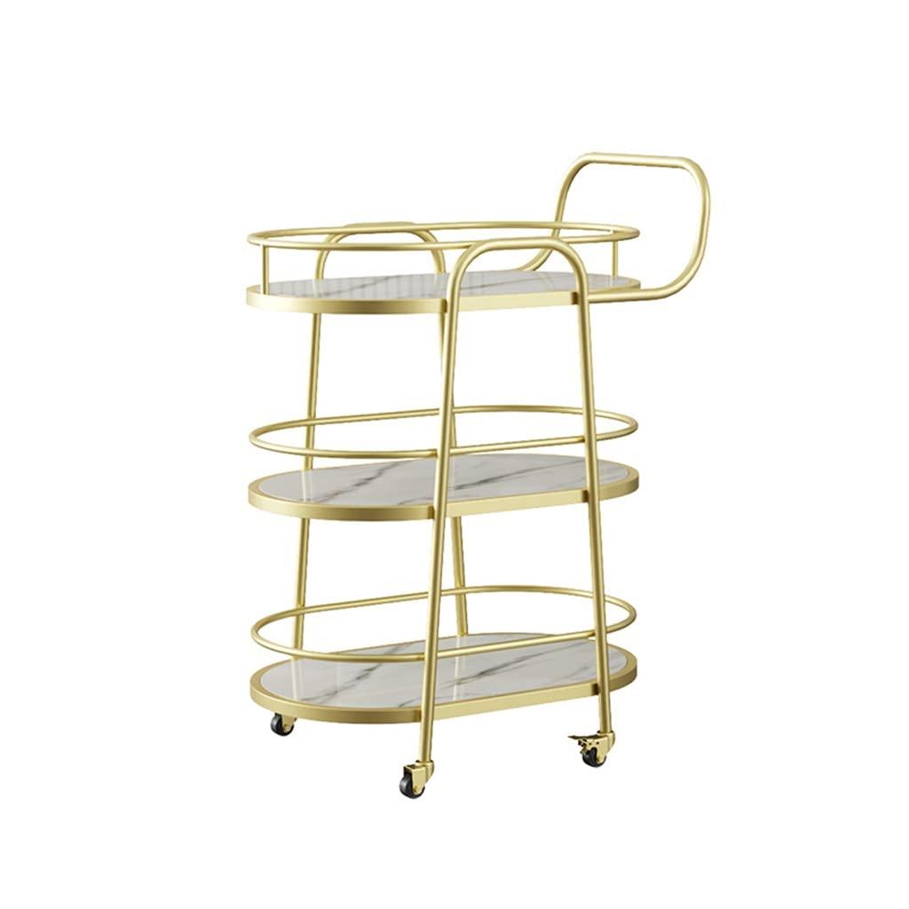 Modern Golden Oval Trolley - Top Tier