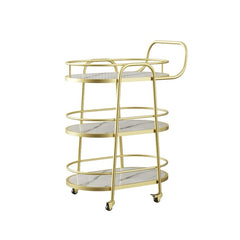 Modern Golden Oval Trolley - Top Tier