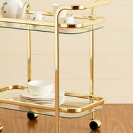 Portable bar cart with dual handles