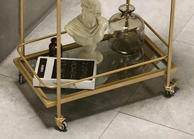 Golden iron, transparent glass