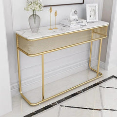 Sleek Iron Console Table - Space-Saving Design