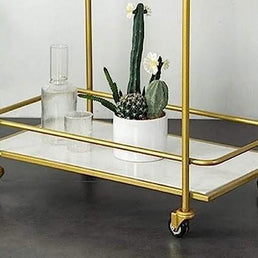 Modern Iron Rectangle Trolley - Top Tier