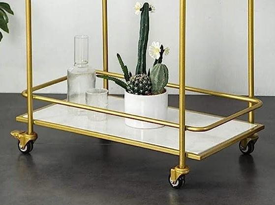 Modern Iron Rectangle Trolley - Top Tier