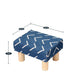 Solid Wood Footrest Stool In Cotton Blue Colour - WoodenTwist