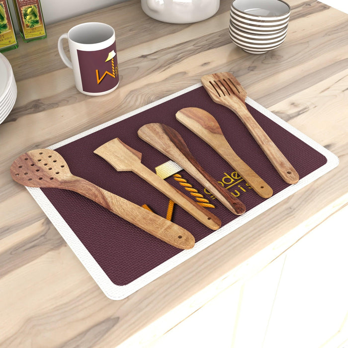 Wooden Handmade Spoon (Set of 5 Pieces) - WoodenTwist