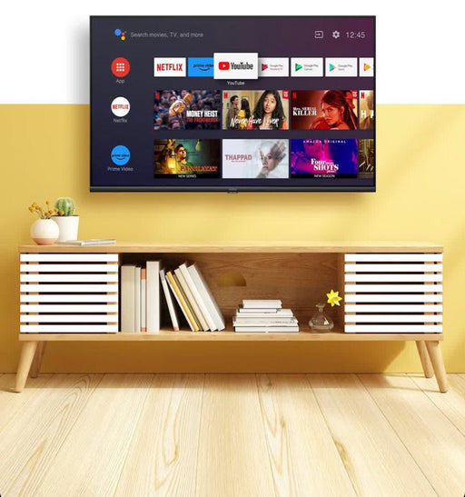 Modern Tv Entertainment Unit Cabinet With Open Shelf Natural Finish (Teak Wood) - WoodenTwist