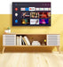 Modern Tv Entertainment Unit Cabinet With Open Shelf Natural Finish (Teak Wood) - WoodenTwist
