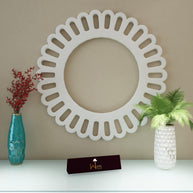 Round Shaped Exquisite Wall Panel In White - Image 1