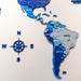 3D Tory Blue Wooden World Map