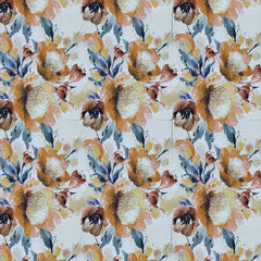 Graceful Hand Carved Teak Wood Stool in Premium Fabric - WoodenTwist