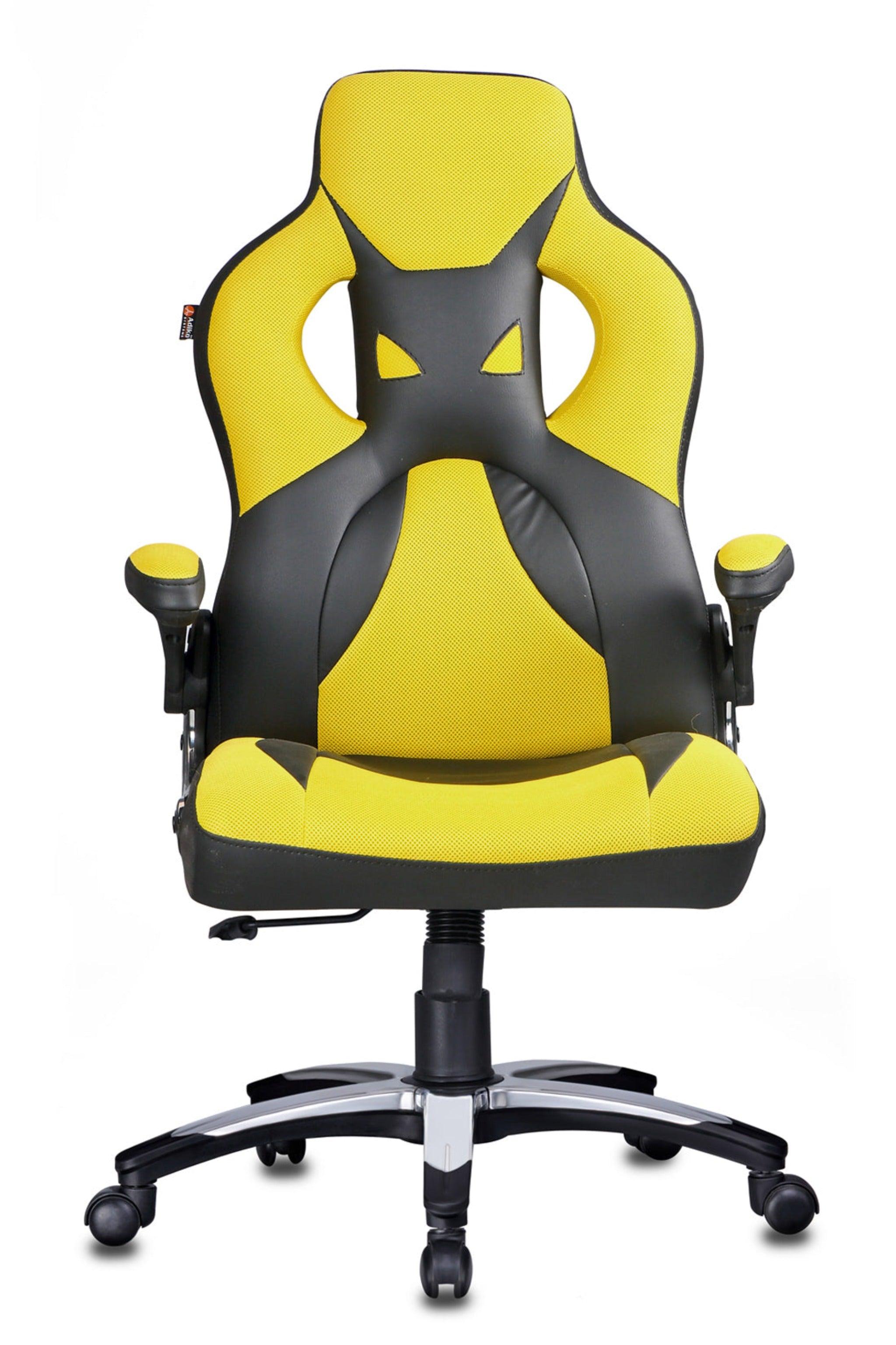 Stylish Gaming Chair in Black / Yellow - WoodenTwist