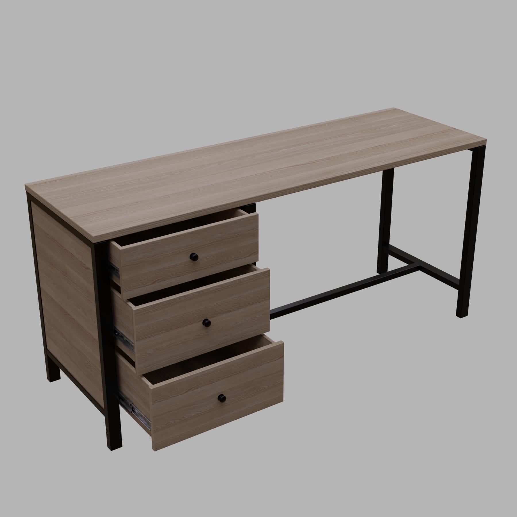 GAYLE Office Desk in Beige finish - WoodenTwist