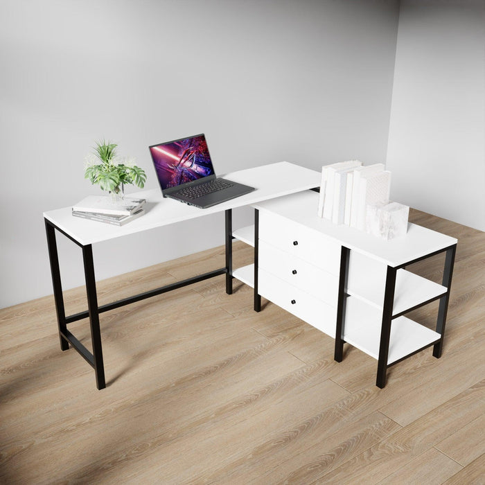 KERRY Workstation Desk in wenge finish - WoodenTwist