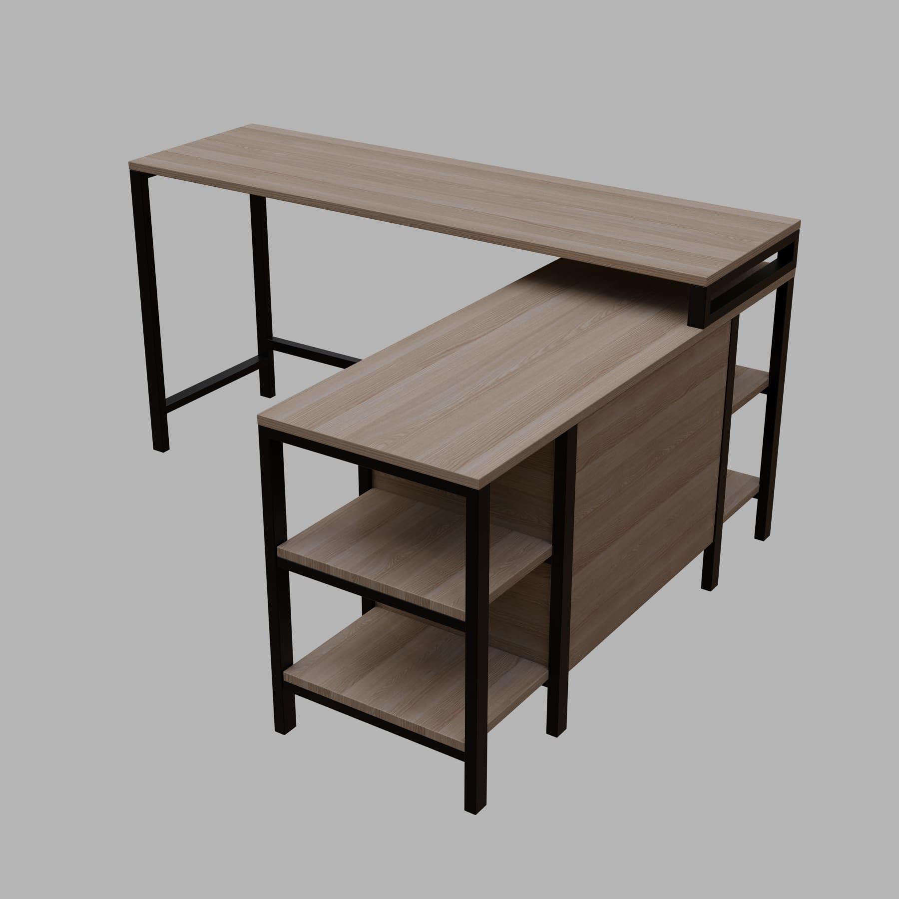 KERRY Workstation Desk in wenge finish - WoodenTwist