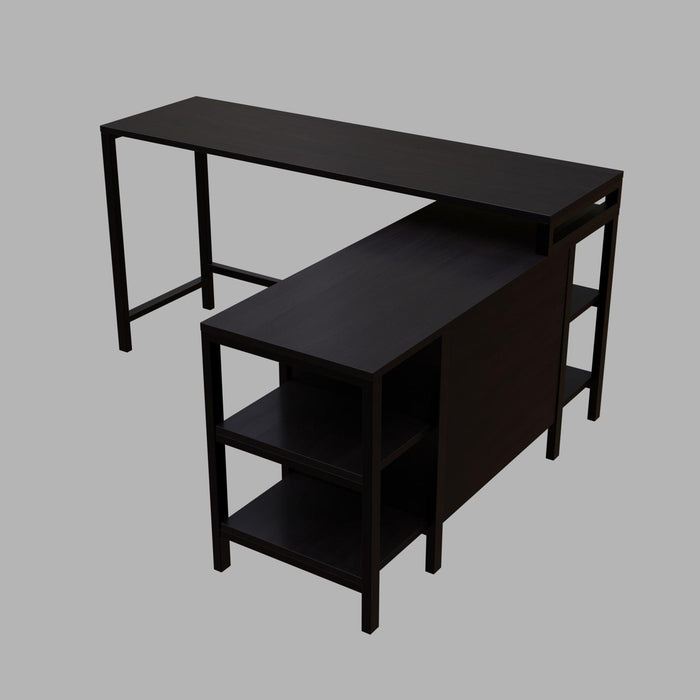 KERRY Workstation Desk in wenge finish - WoodenTwist