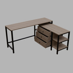 KERRY Workstation Desk in wenge finish - WoodenTwist