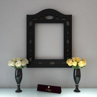 Elegant Wooden Wall Panel in Black - Full Panel View