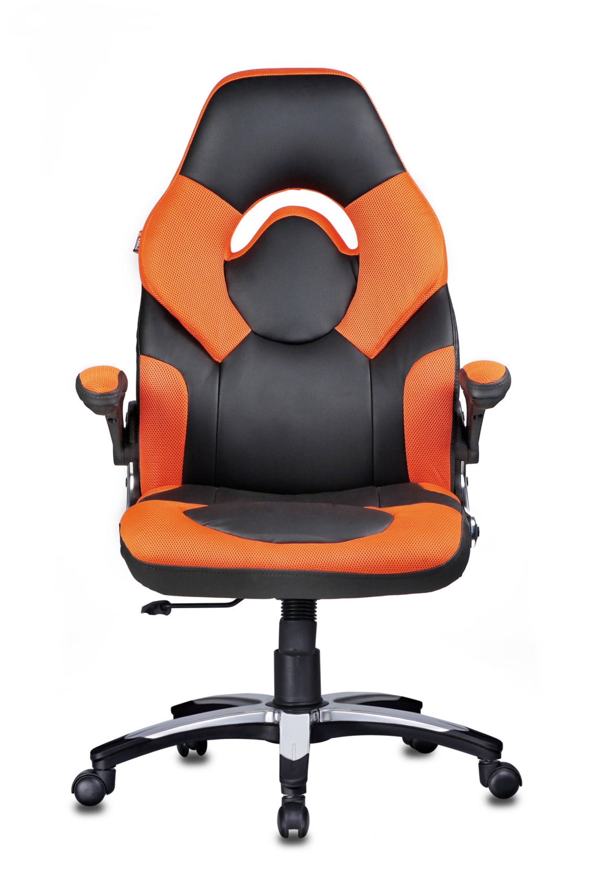 Stylish Gaming Chair in Black / Orange - WoodenTwist