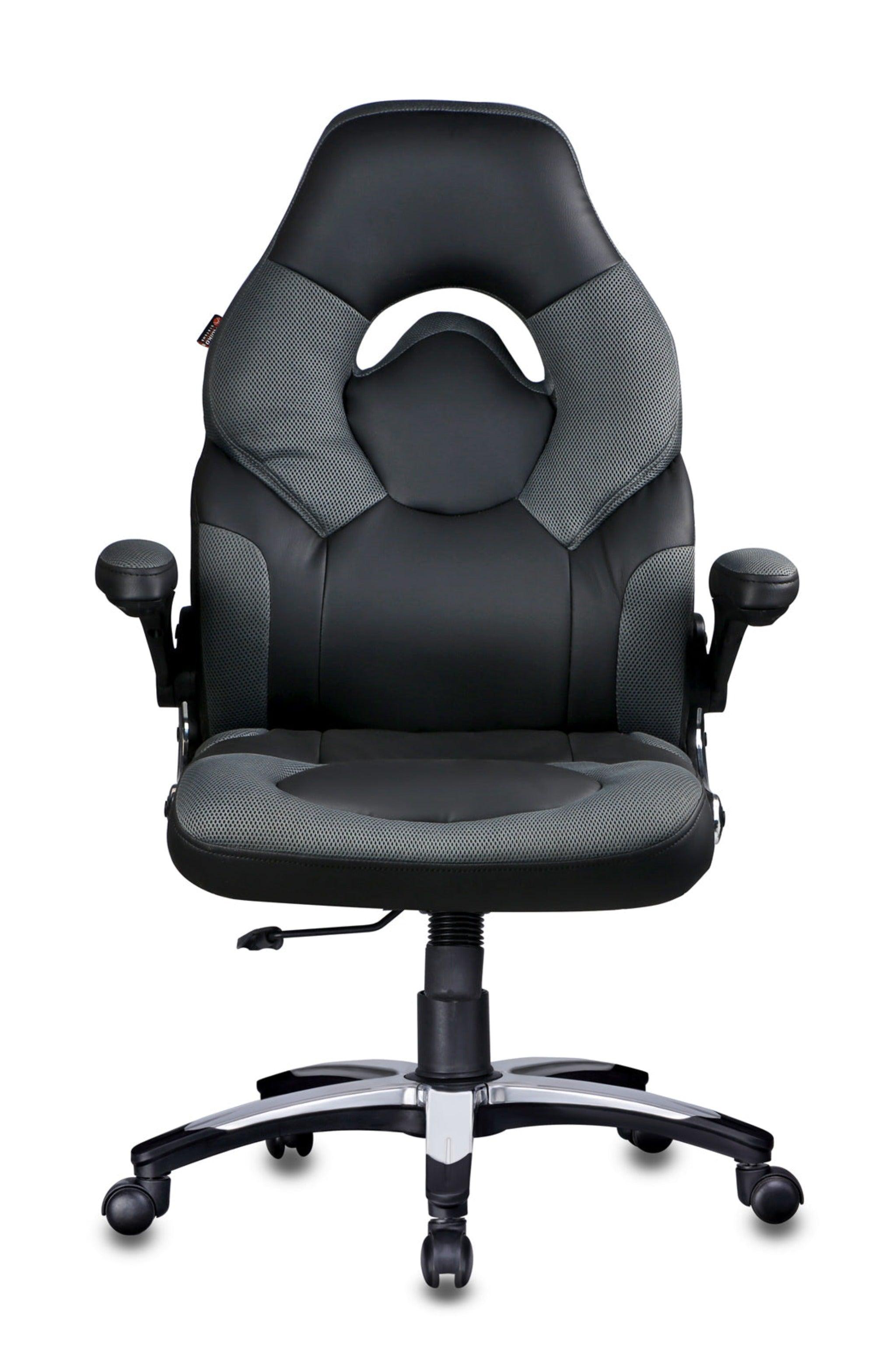 Stylish Gaming Chair in Black / Grey - WoodenTwist