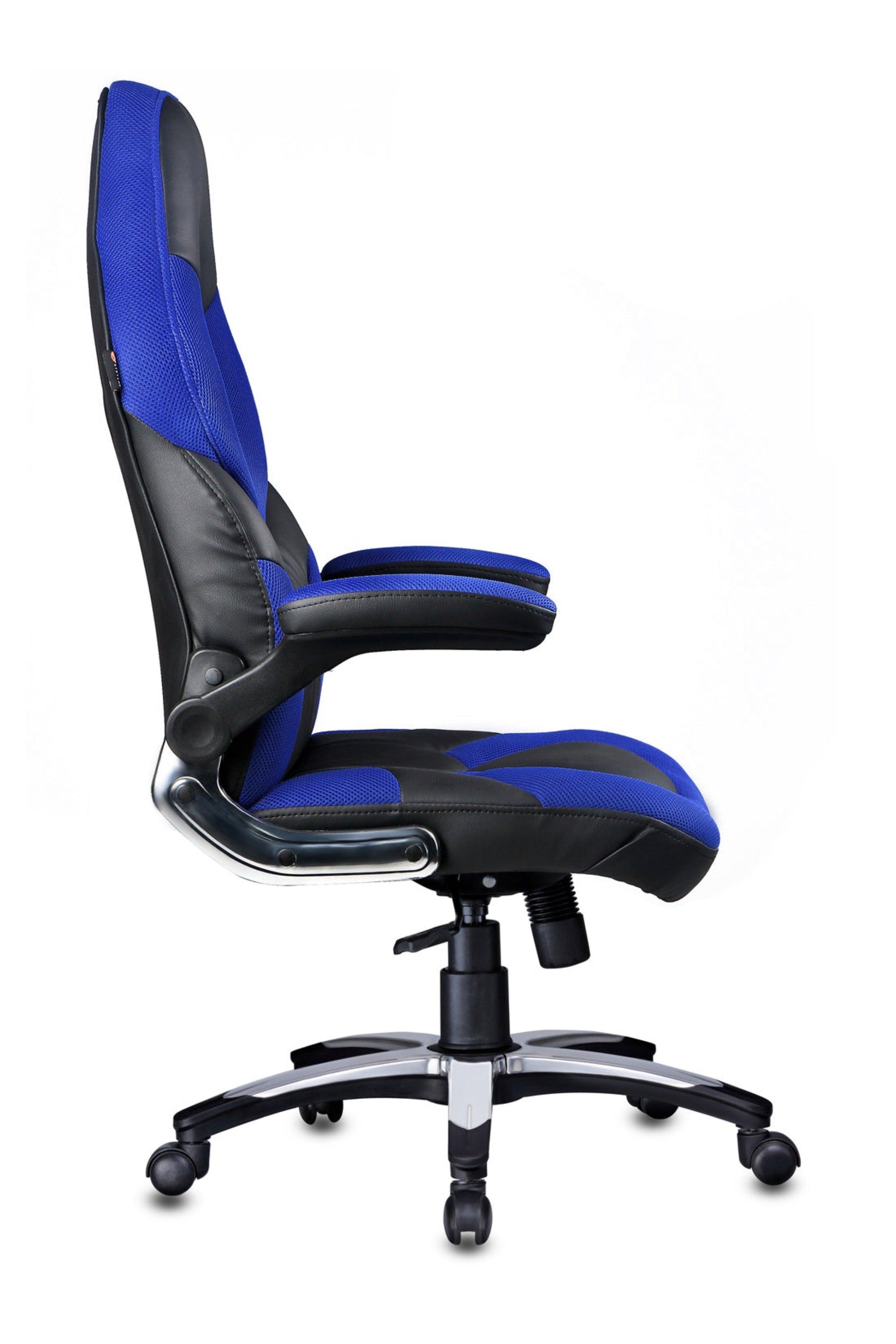 Stylish Gaming Chair in Black Blue - WoodenTwist