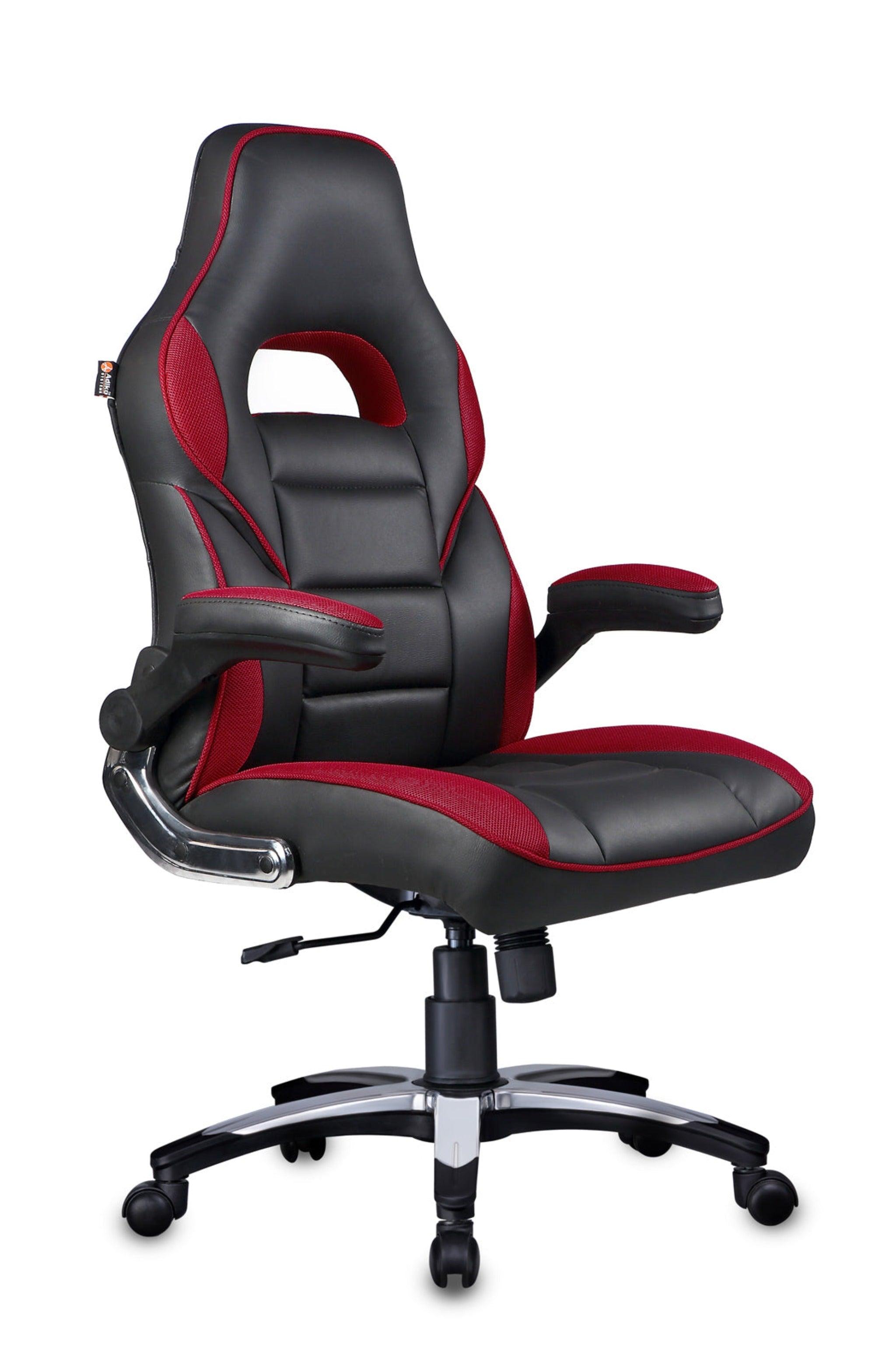 Stylish Gaming Chair in Black / Red - WoodenTwist