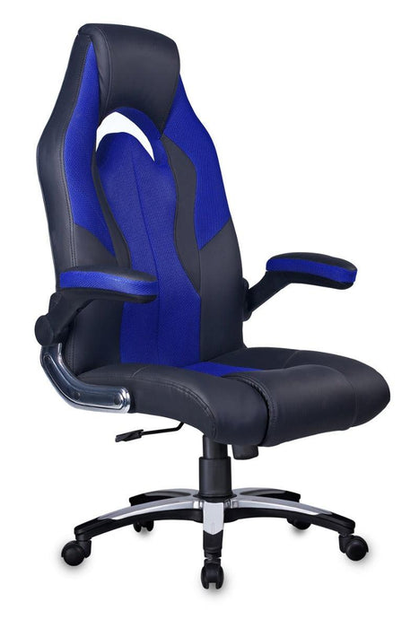 Stylish Gaming Chair in Black Blue - WoodenTwist