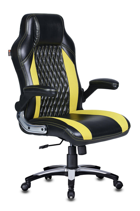 Stylish Executive Office Chair Yellow / Black - WoodenTwist