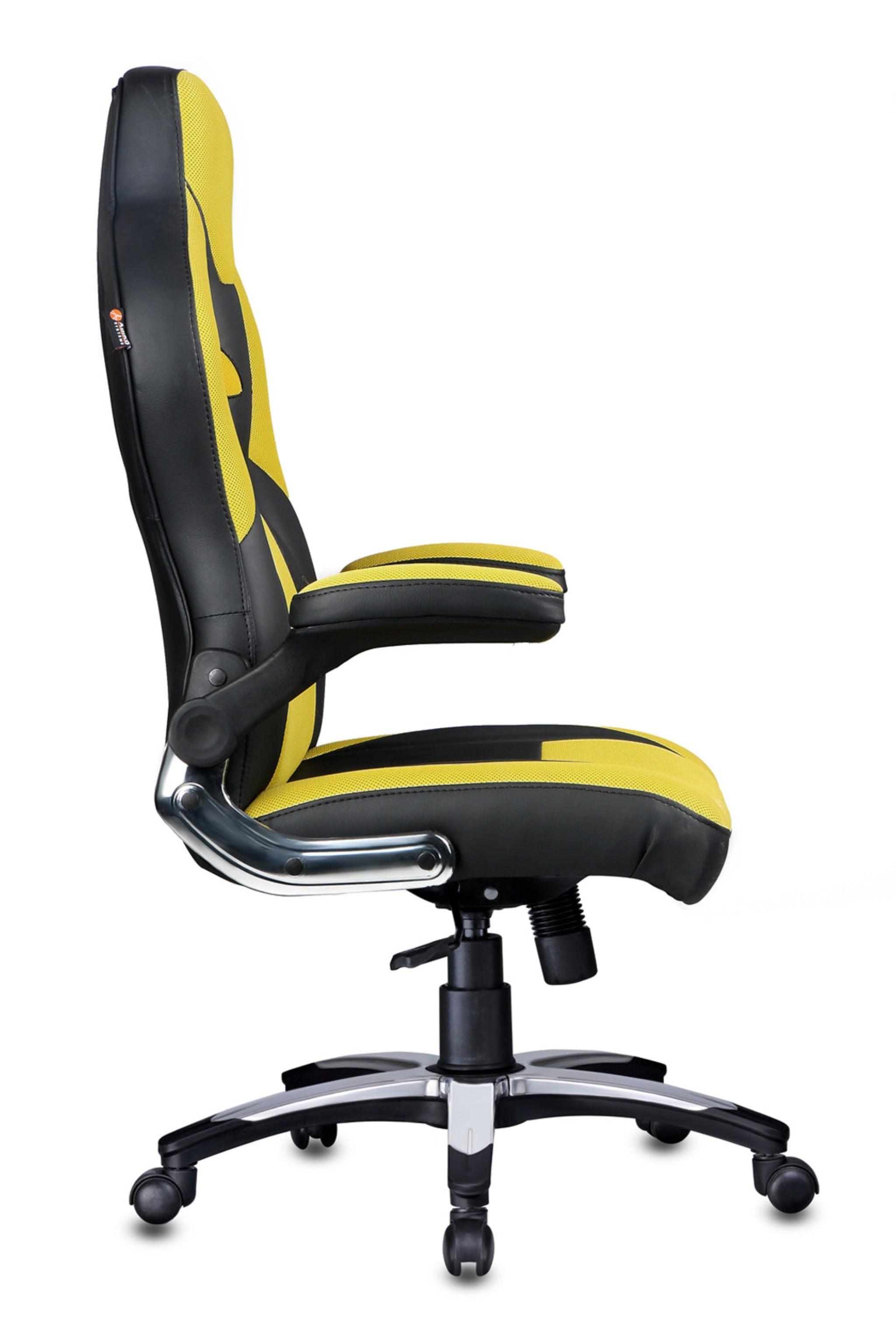 Stylish Gaming Chair in Black / Yellow - WoodenTwist