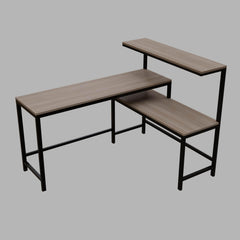 MITSUKO Workstation with shelves in Beige finish - WoodenTwist