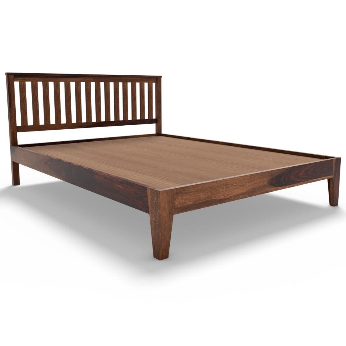 SUPAN BED QUEEN Sheesham Wood (Honey Finish) - WoodenTwist