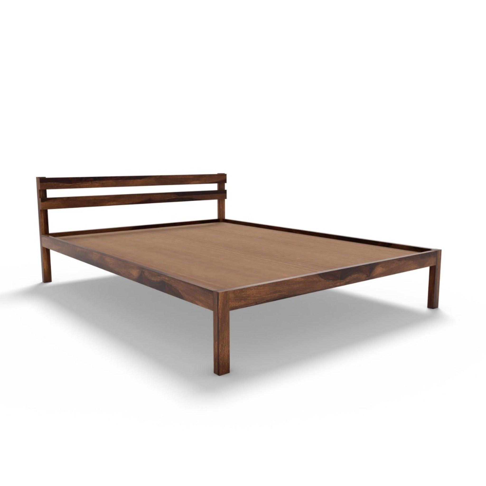 FABIA BED KING Sheesham Wood (Honey Finish) - WoodenTwist