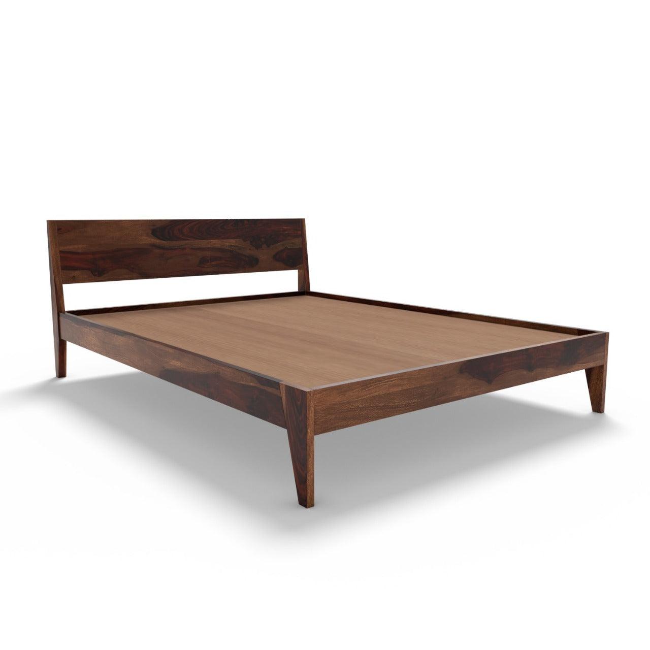 ARABEL BED QUEEN Sheesham Wood (Honey Finish) - WoodenTwist