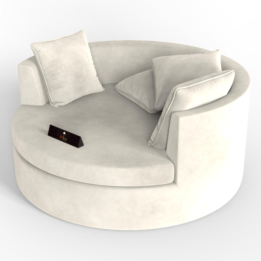Soft Cream Velvet Upholstery