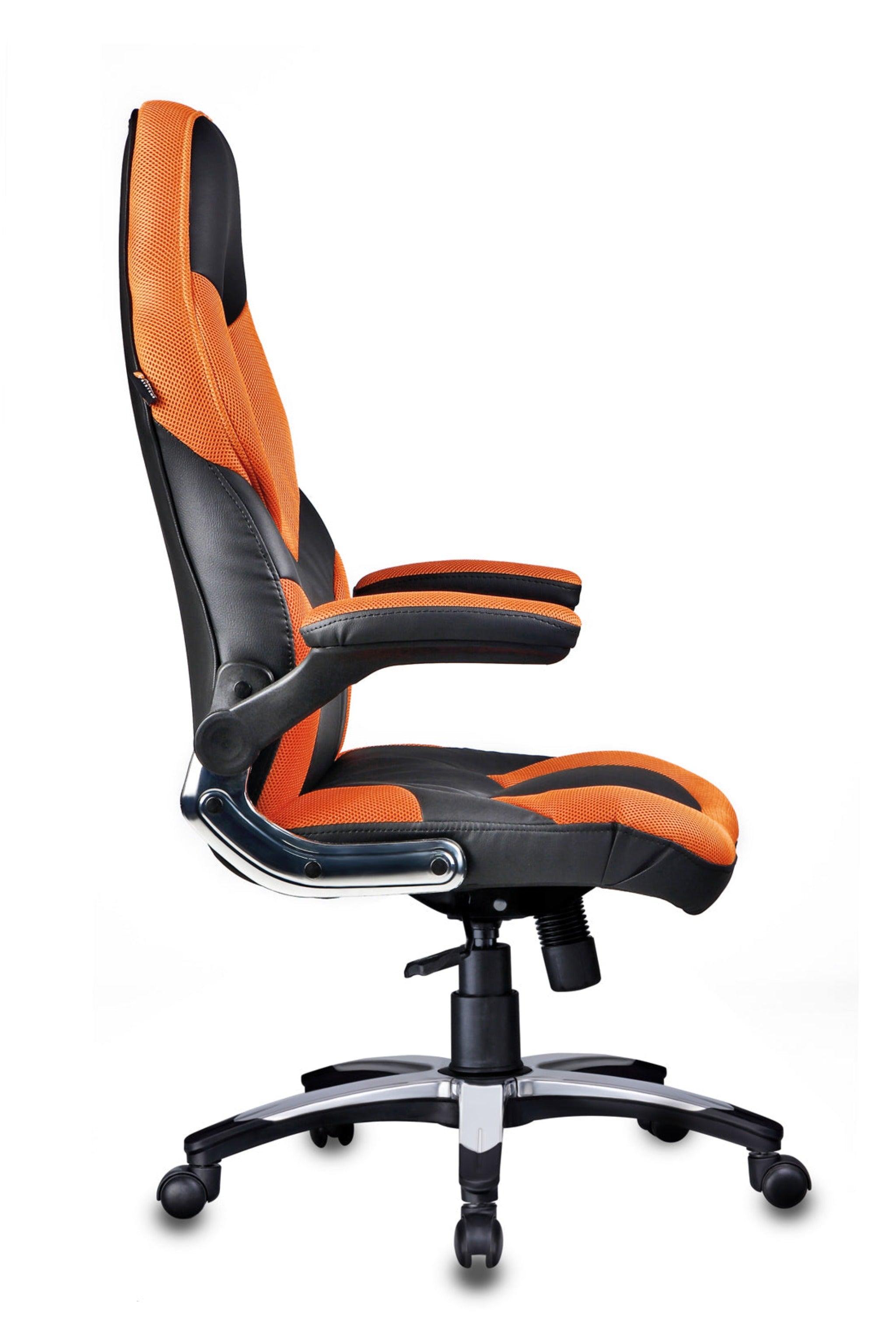 Stylish Gaming Chair in Black / Orange - WoodenTwist