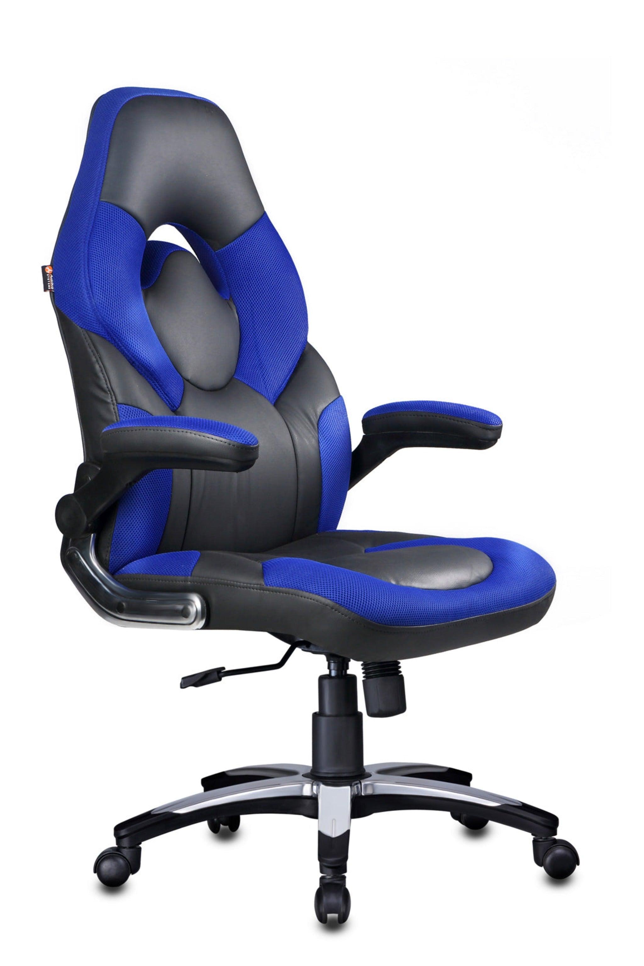 Stylish Gaming Chair in Black Blue - WoodenTwist